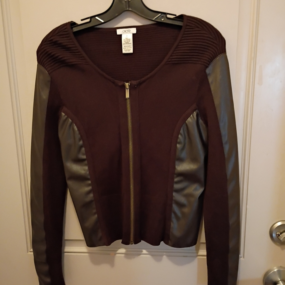 Cache Women's Brown Full Zip Cardigan Size M